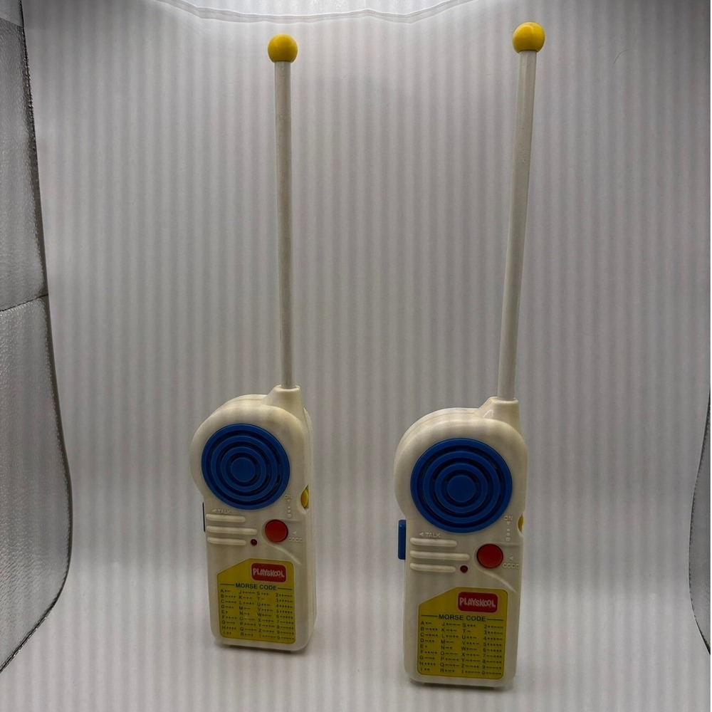 Vintage 1993‎ Playskool Walkie Talkies PS-170 Morse Code Handheld Radio Set 1993